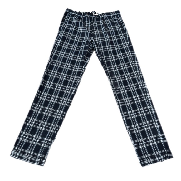 Zara Black And White Checkered Plaid Classic Regular Fit Trouser Pants - Picture 8 of 12